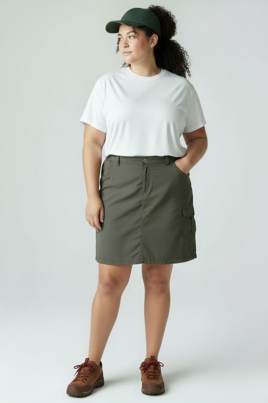 Duluth Trading Co Sz 18 Dry On The Fly Skort Olive Green Outdoor Hiking